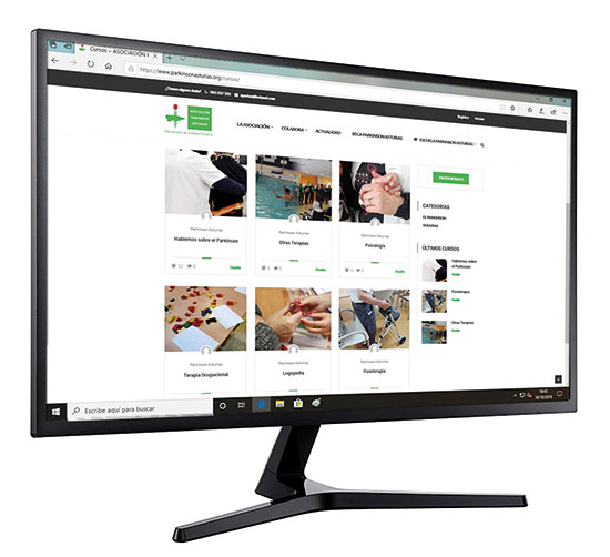 Monitor con página web